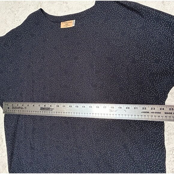 A Touch of Class Women Dot Print Dolman Sleeve Top One Size Fits All Blue Casual - Picture 6 of 8